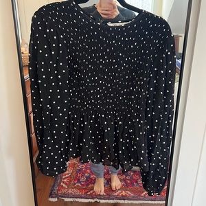Zara polka dot blouse